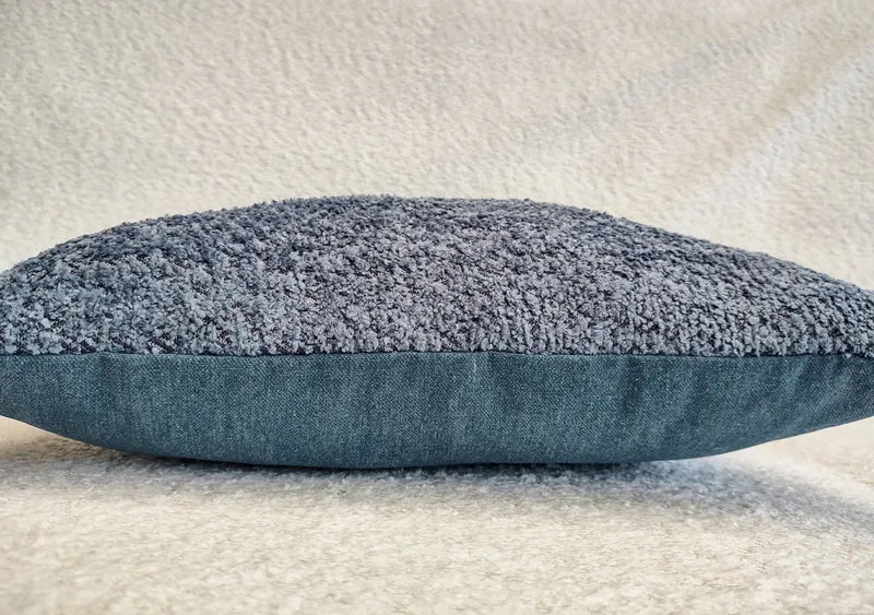 Blue Boucle Recycled Pillowcase