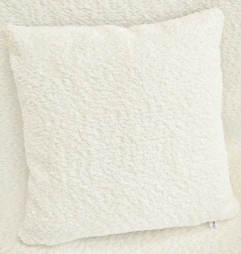 White Boucle Recycled Pillowcase