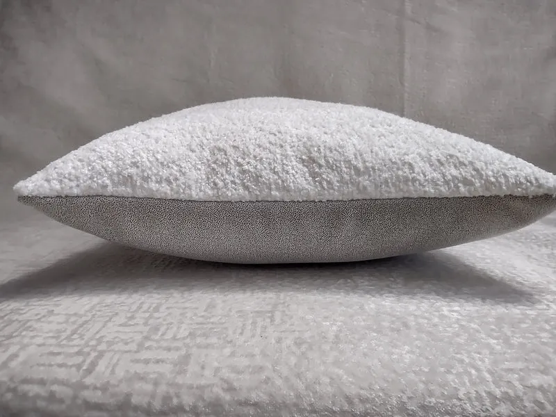 White Boucle Recycled Pillowcase
