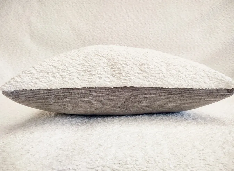 White Boucle Recycled Pillowcase