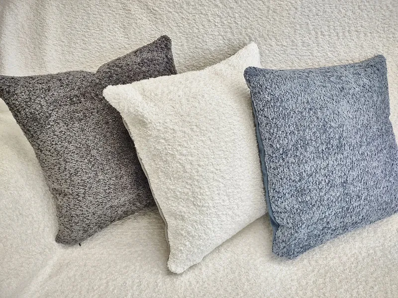 White Boucle Recycled Pillowcase