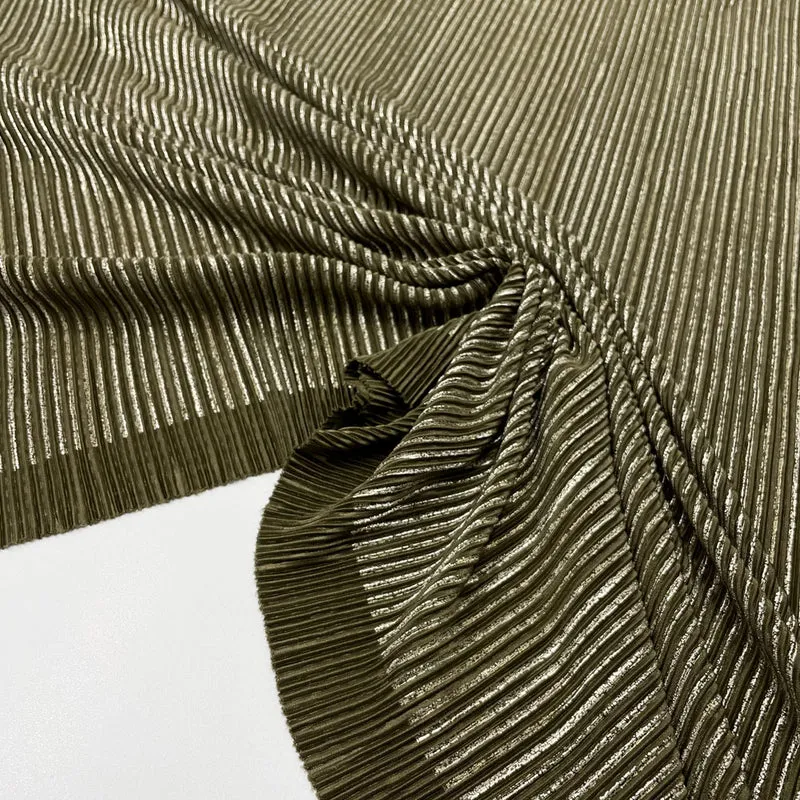 Tissu Plissé, Mono-stretch - Métallisé, Milafoil