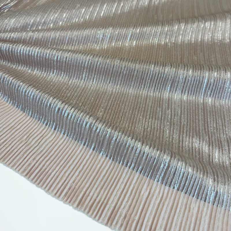 Tissu Plissé, Mono-stretch - Métallisé, Milafoil