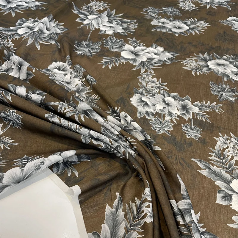 Tissu Voile, Coton et Soie - Tivion