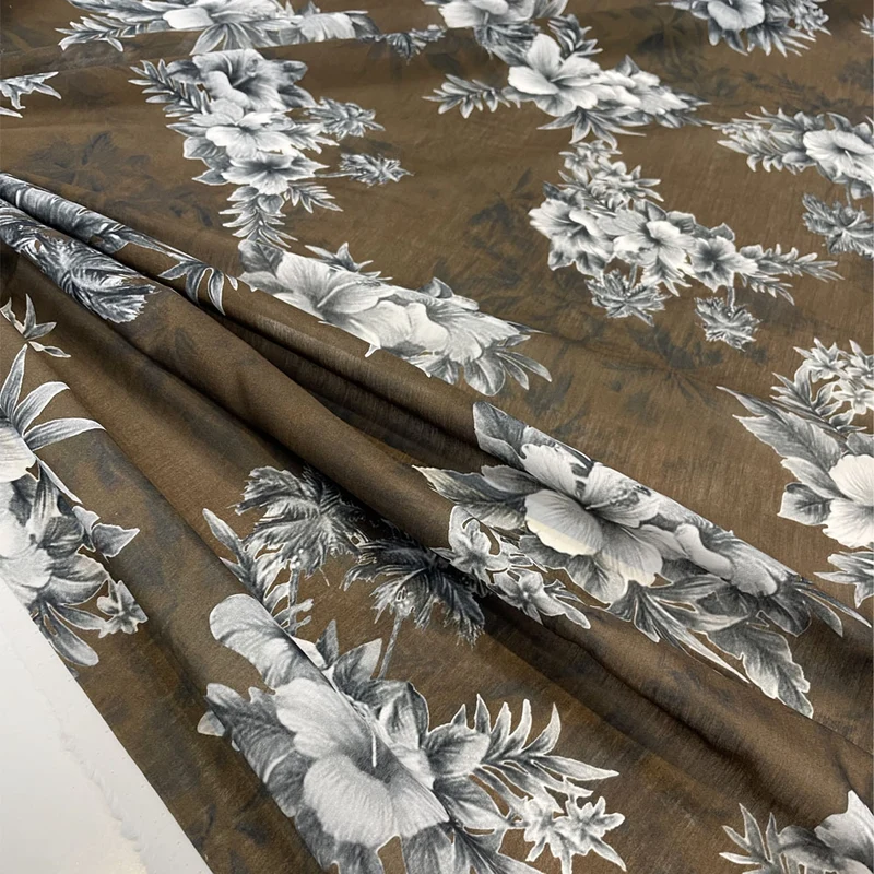 Tissu Voile, Coton et Soie - Tivion