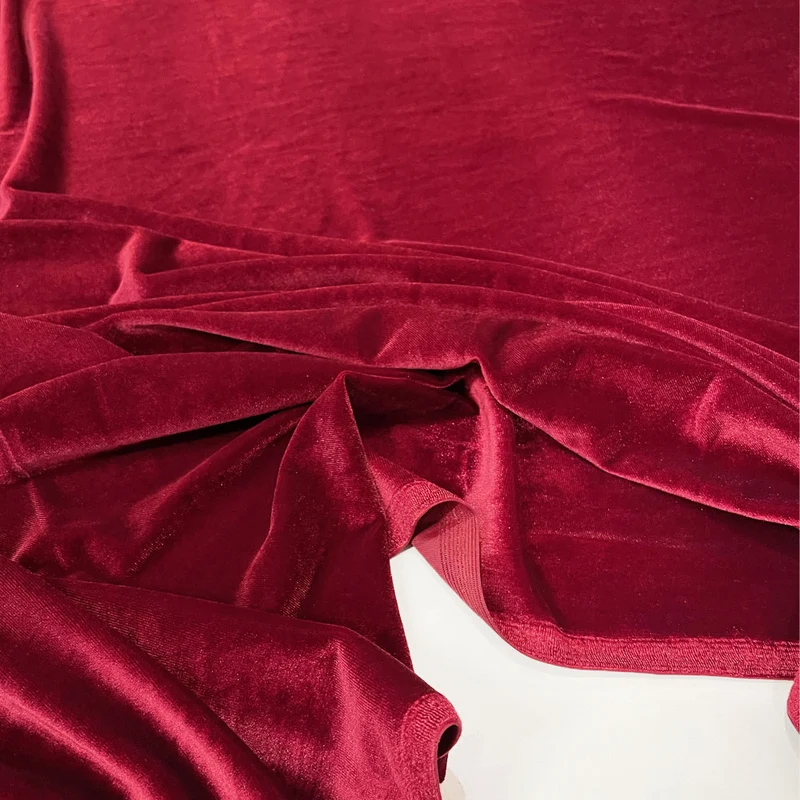 Tissu Maille Velours Stretch - Tetro