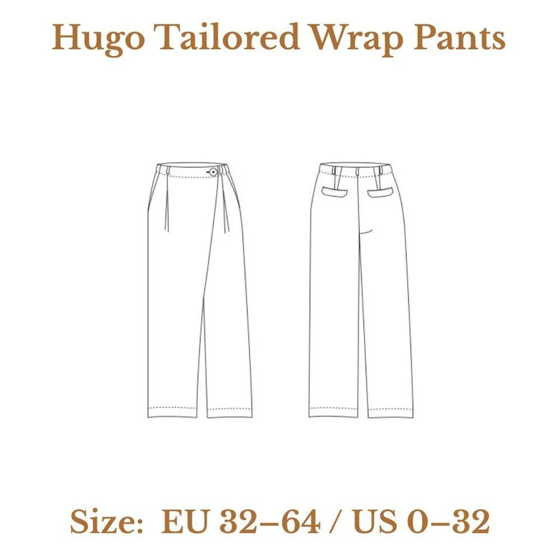 PATRON DE COUTURE PDF | Pantalon Portefeuille Hugo | Ready to Sew | BILINGUE (FR / EN)