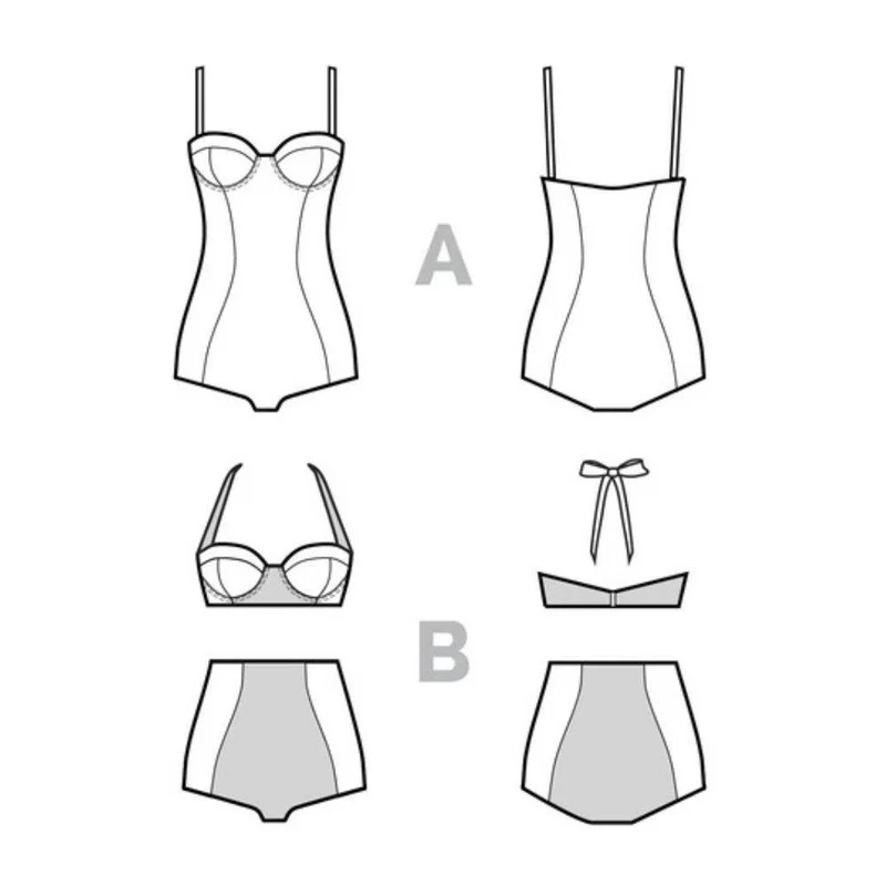 PATRON DE COUTURE PDF | Maillot de bain Sophie | Closet Core | BILINGUE (FR / EN)