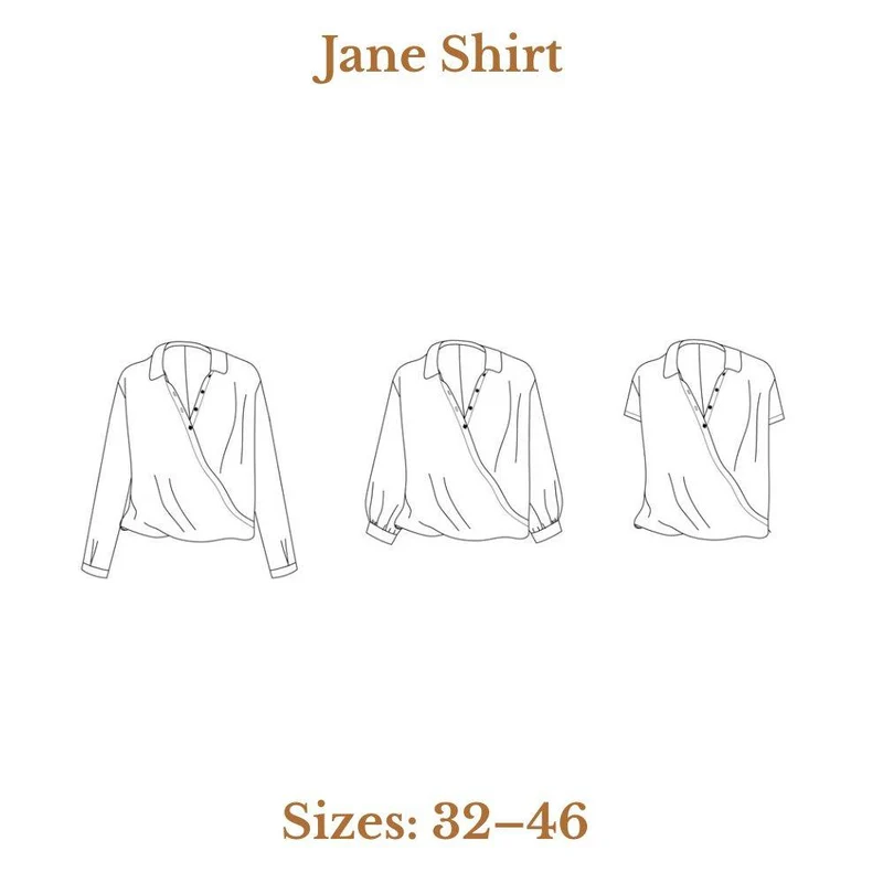 PATRON DE COUTURE PDF | Chemise Jane | Ready to Sew | TRILINGUE (EN / FR / ES)