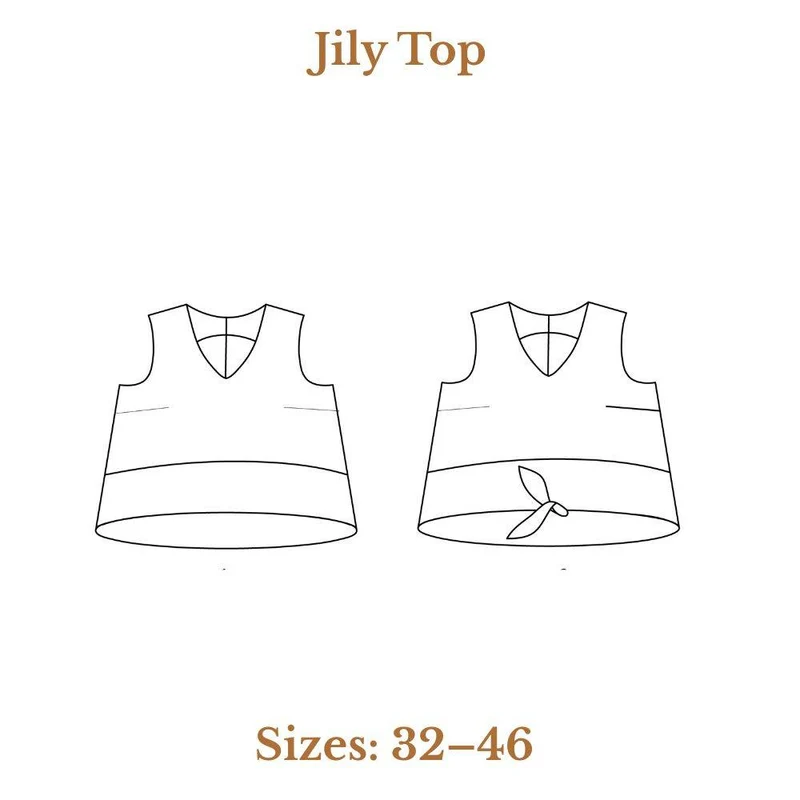 PATRON DE COUTURE PDF | Haut Jily | Ready to Sew | TRILINGUE (EN / FR / ES)