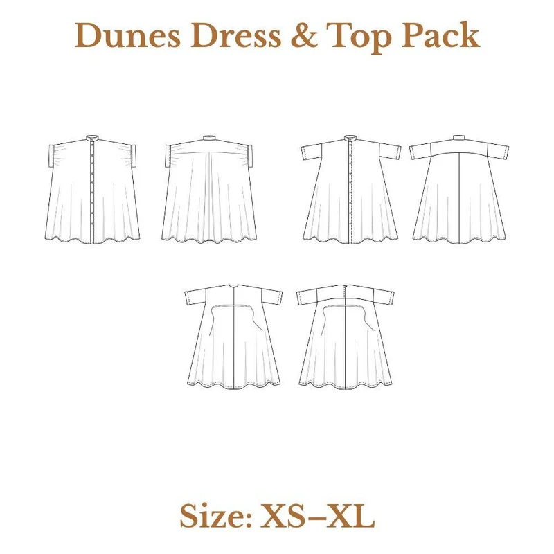 PATRON DE COUTURE PDF | Ensemble robe et haut Dunes | Dress Your Body | BILINGUE (FR/EN)