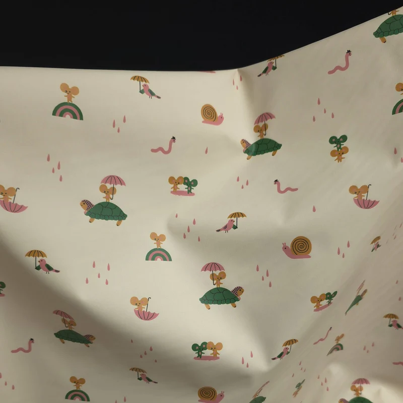 Tissu imperméable | Imprimé Amis de la pluie fantaisistes | Certifié OEKO-TEX®