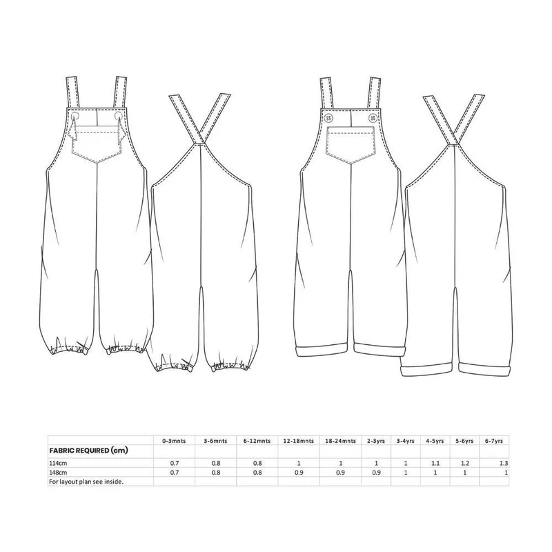 PATRON DE COUTURE PDF | Barboteuse Florrie | Pattern Paper Scissors | UNISEXE
