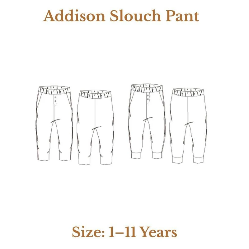 PATRON DE COUTURE PDF | Pantalon ample Addison | Pattern Paper Scissors | UNISEXE