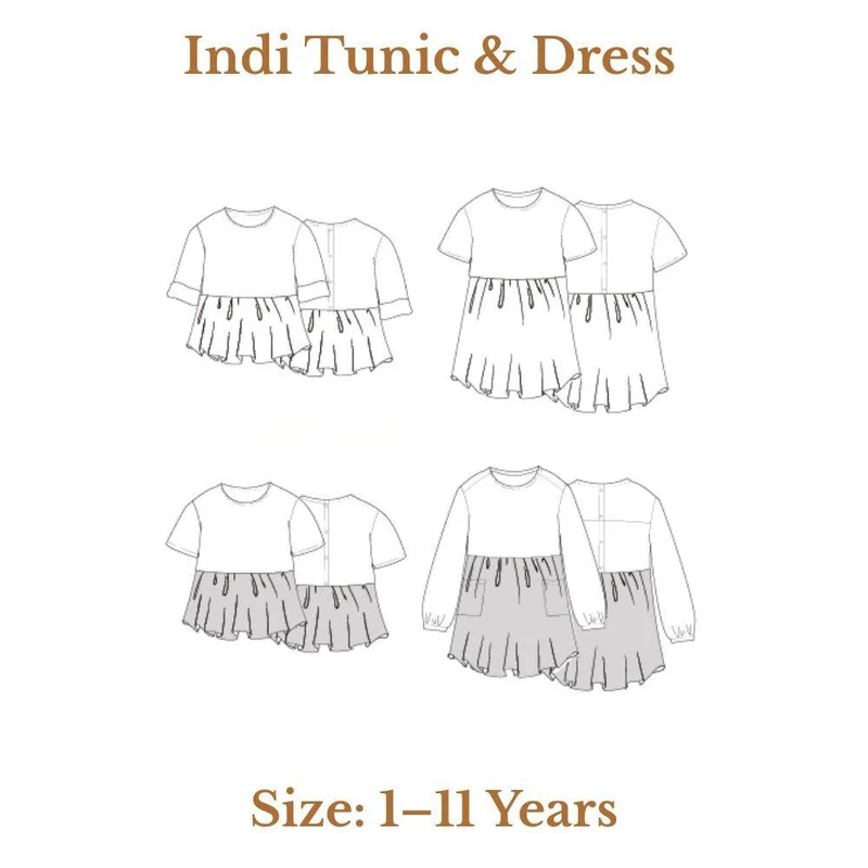 PATRON DE COUTURE PDF | Tunique et robe Indi | Pattern Paper Scissors