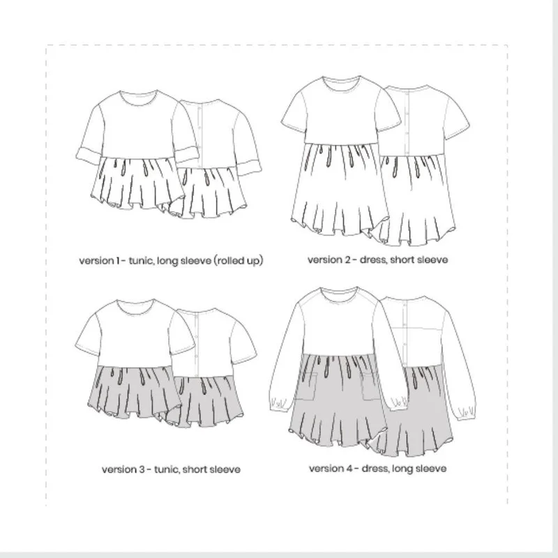 PATRON DE COUTURE PDF | Tunique et robe Indi | Pattern Paper Scissors