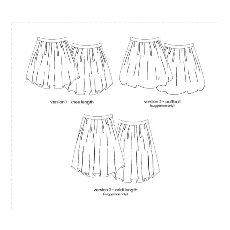 PATRON DE COUTURE PDF | Jupe tutu Rainee | Pattern Paper Scissors