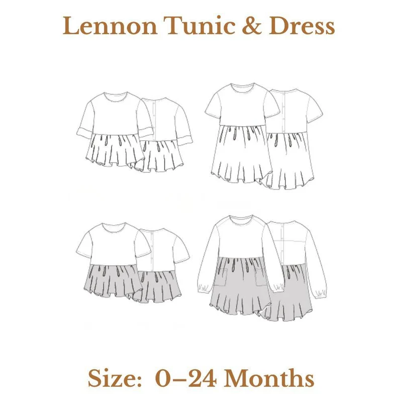 PATRON DE COUTURE PDF | Tunique et robe Lennon | Pattern Paper Scissors