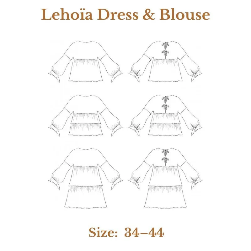 PATRON DE COUTURE PDF | Robe et blouse Lehoïa | Cha'Coud | FRANÇAIS SEULEMENT