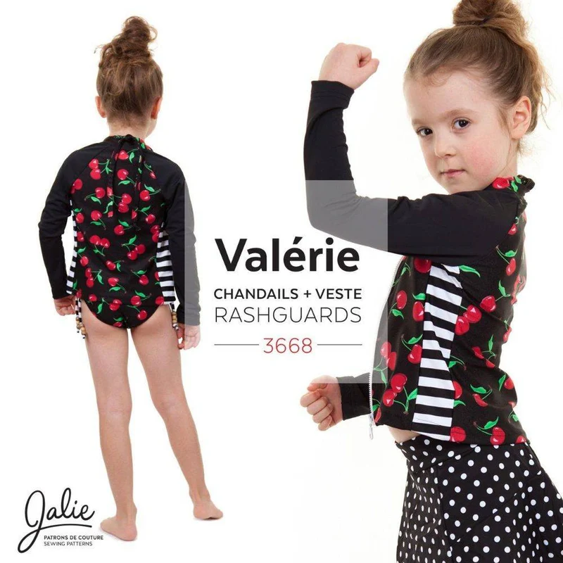 PATRON DE COUTURE PDF | Chandails de baignade et rashguards VALÉRIE 4450 | Jalie | BILINGUE (AN/FR)