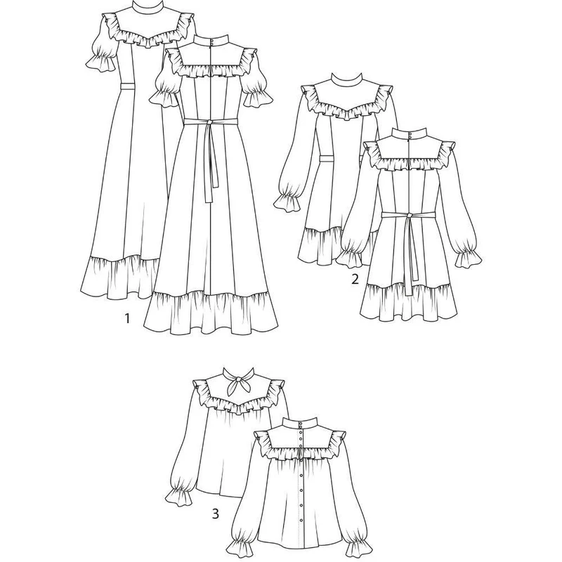 PATRON DE COUTURE PDF | Robe & Blouse Sorolla | Pauline Alice | TRILINGUE (FR/EN/ES)