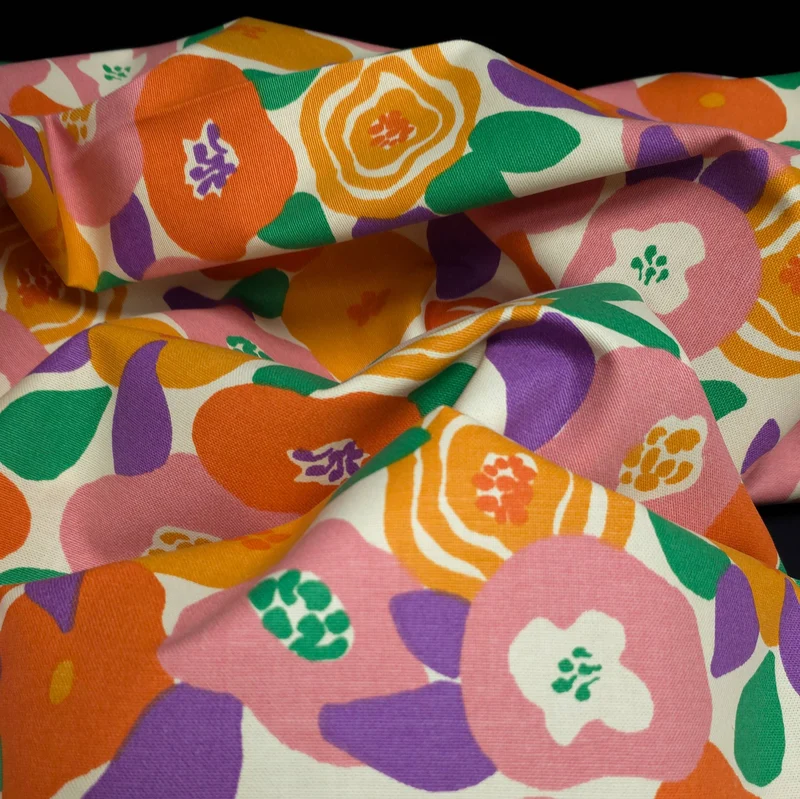 Canevas imprimé 100 % coton | Vivia Floral | Oeko-Tex