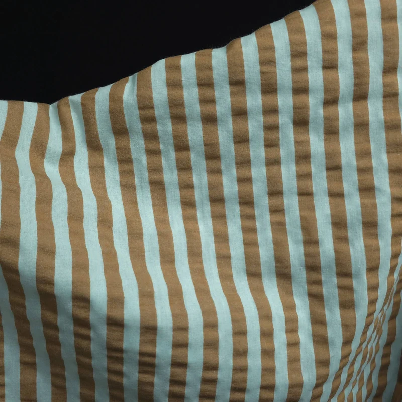 Seersucker 100 % coton | Rayé | Certifié Oeko-Tex