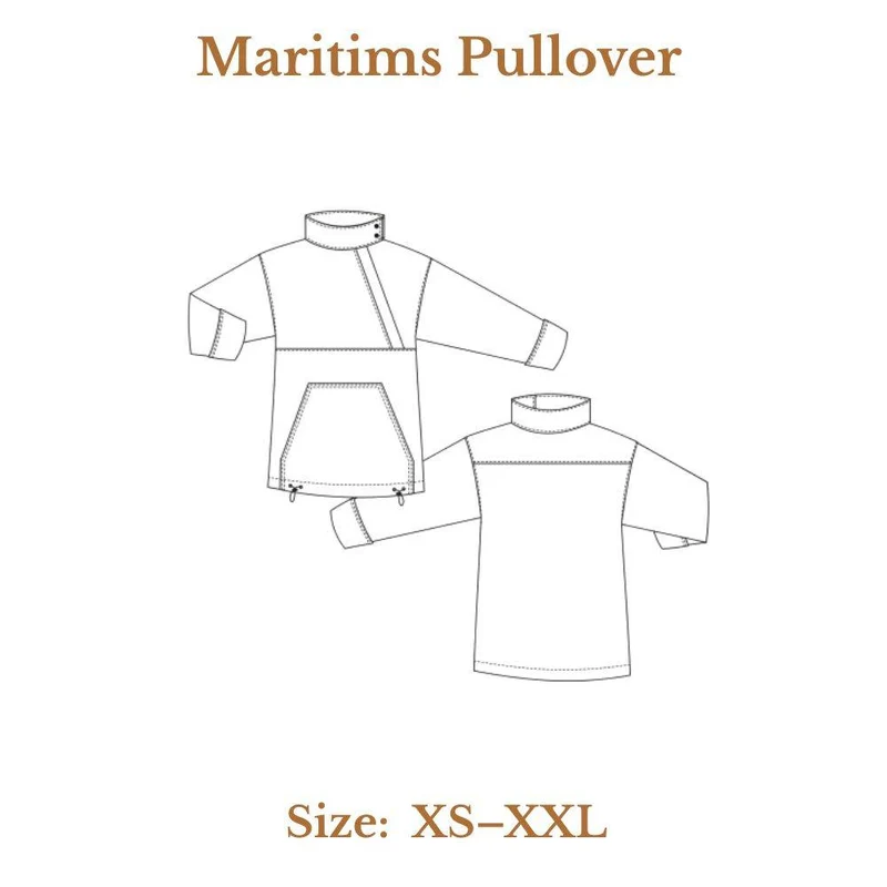 PATRON DE COUTURE PDF | Maritims Pullover | Pauline Alice | TRILINGUE (FR/EN/ES) | UNISEXE
