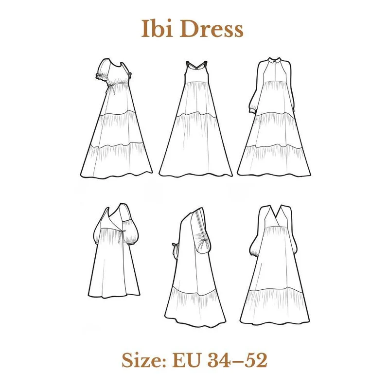 PATRON DE COUTURE PDF | Robe Ibi | Pauline Alice | TRILINGUE (FR/EN/ES)