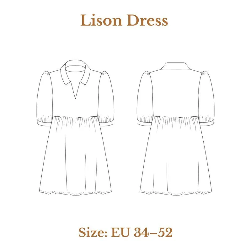 Patron de couture PDF | Robe Lison | Cha’Coud | Bilingue (FR/EN)