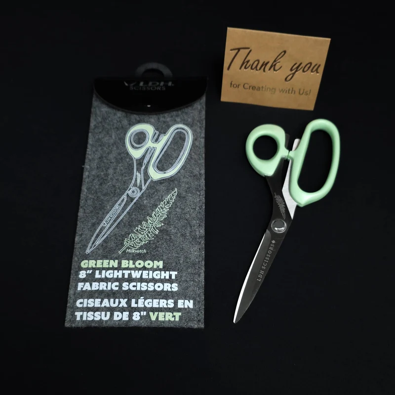 LDH Scissors | Ciseaux Green Bloom légers pour tissu | 8", 9" et 10"