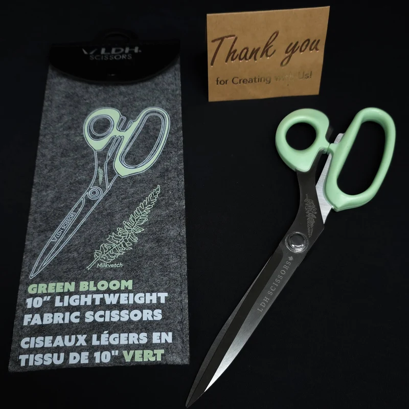 LDH Scissors | Ciseaux Green Bloom légers pour tissu | 8", 9" et 10"