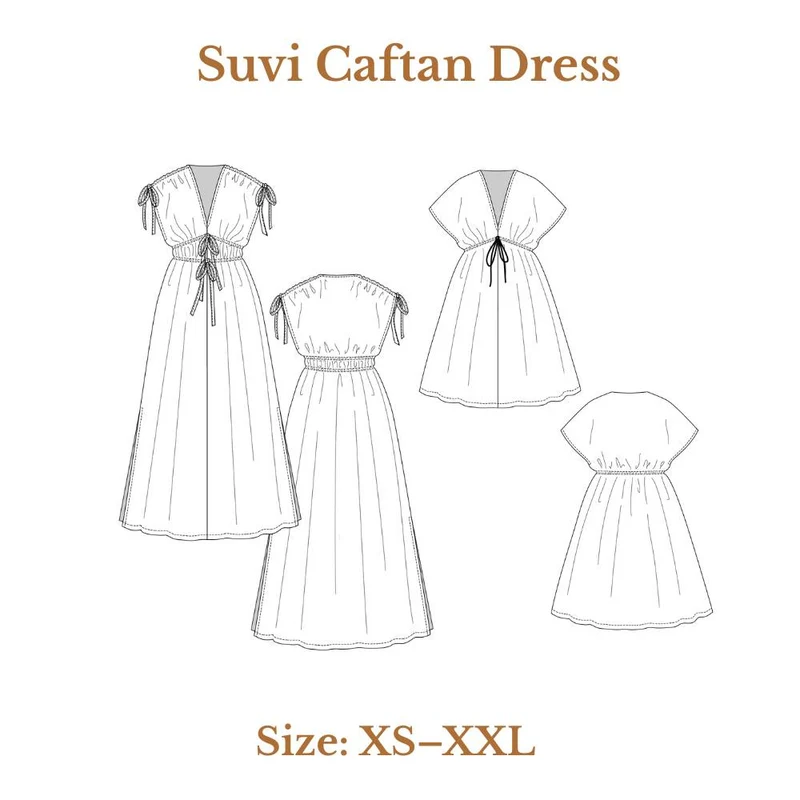 PATRON DE COUTURE PDF | Robe caftan Suvi | Named Clothing