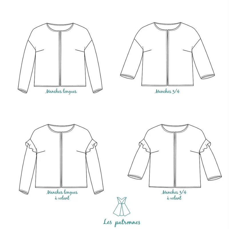 PATRON DE COUTURE PDF | Veste Monet | Les Patronnes | BILINGUE (FR/EN)