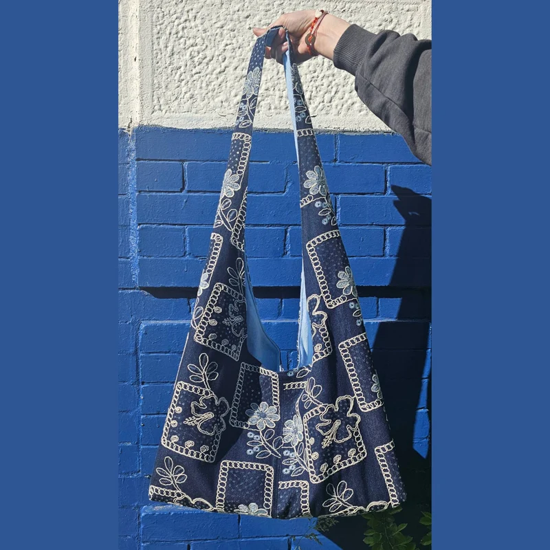 Denim Tencel Brodé | Bleu