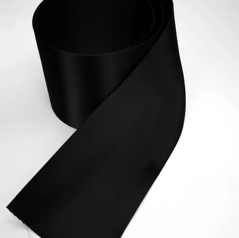 Ruban de satin large | Noir | 75 mm