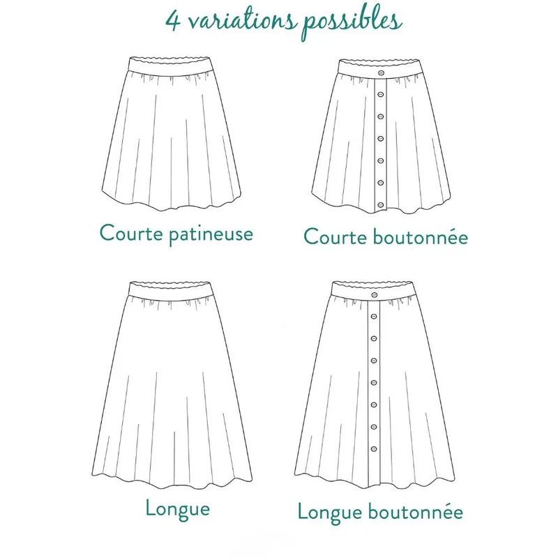 PATRON DE COUTURE PDF | Jupe circulaire Corot | Les Patronnes | FRANÇAIS SEULEMENT