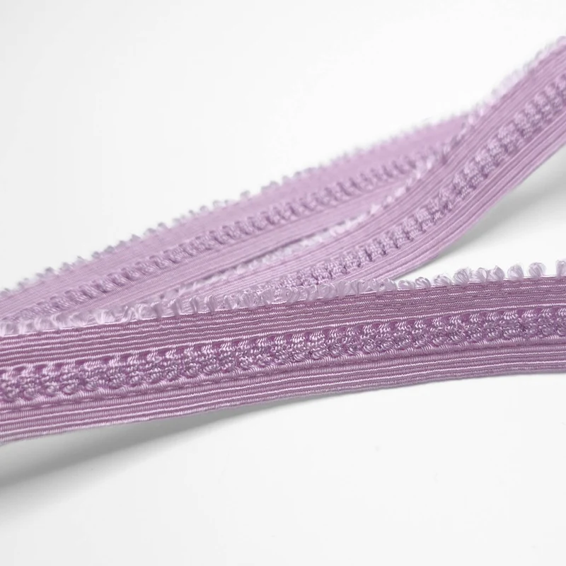 Élastique à bordure picot | Lilas | 15 mm