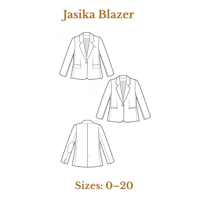 PATRON DE COUTURE PDF | Blazer Jasika | Closet Core | BILINGUE (FR/EN)