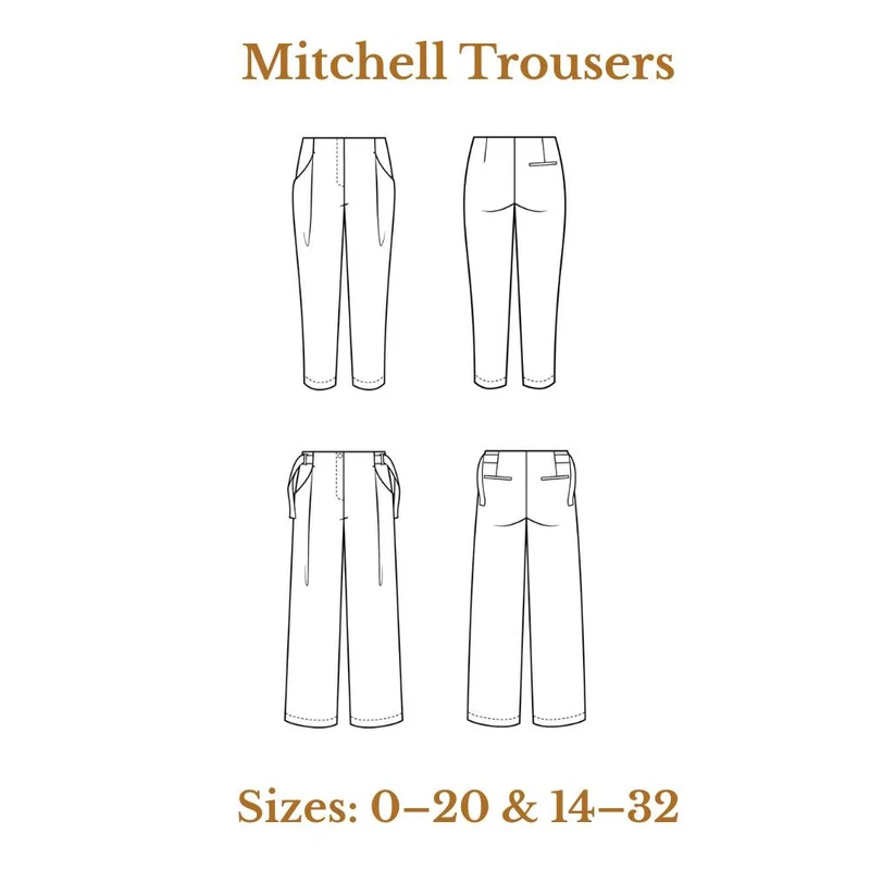 PATRON DE COUTURE PDF | Pantalon Mitchell | Closet Core | BILINGUE (FR/EN)