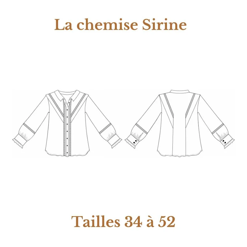 PATRON DE COUTURE PDF | Chemise Sirine | Cha’coud | BILINGUE (FR/EN)