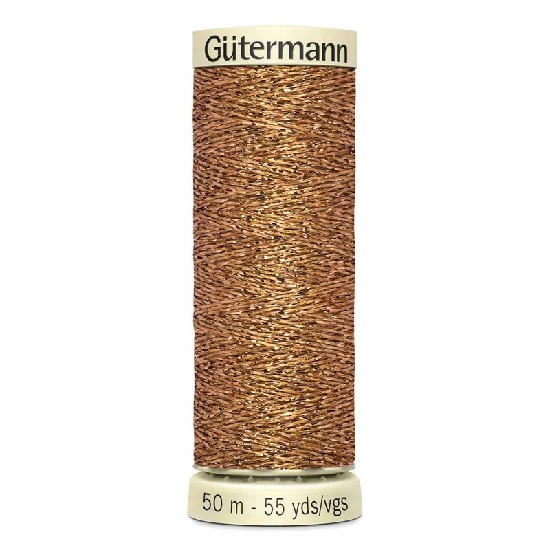 Gütermann | Fil effet métallisé | 50 m | #036 | Cuivre