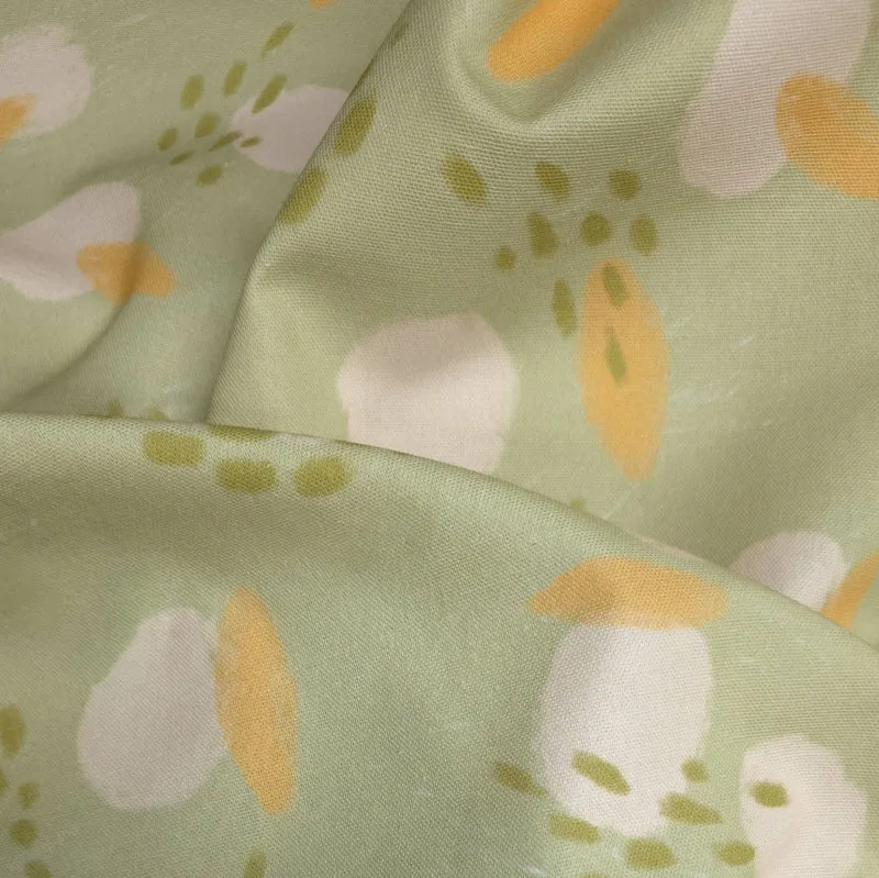 Canevas de coton | Floral abstrait vert sauge | Katia Fabrics