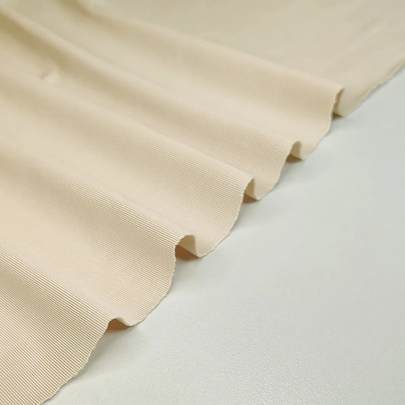 Jersey ultra doux | Doublure extensible | Beige | 73 cm | Fin de rouleau