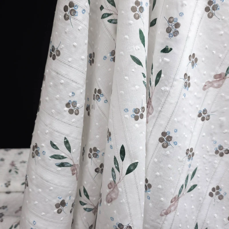 Voile de Coton Dobby | Imprimé Ornithorynque Volant | Crème | Katia Fabrics