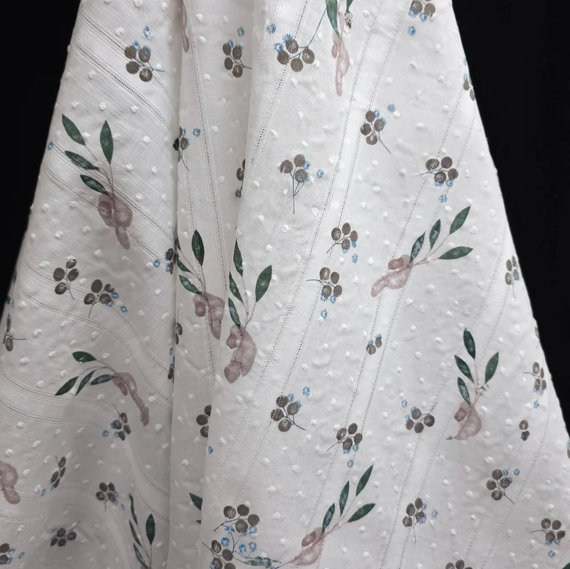 Voile de Coton Dobby | Imprimé Ornithorynque Volant | Crème | Katia Fabrics