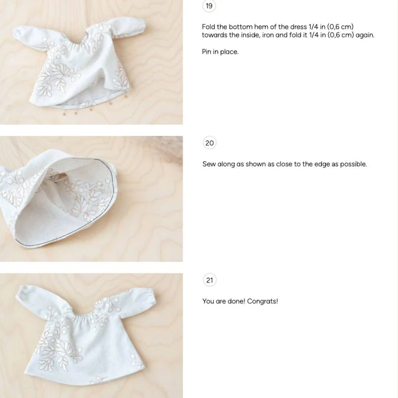 Patron de couture PDF | Poupée lapin + 2 tenues | Mes Petites Lunes