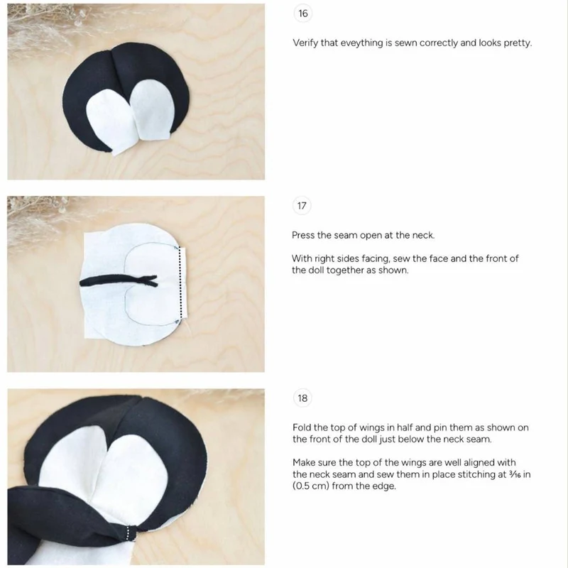 Patron de couture PDF | Poupée Pingouin | Mes Petites Lunes