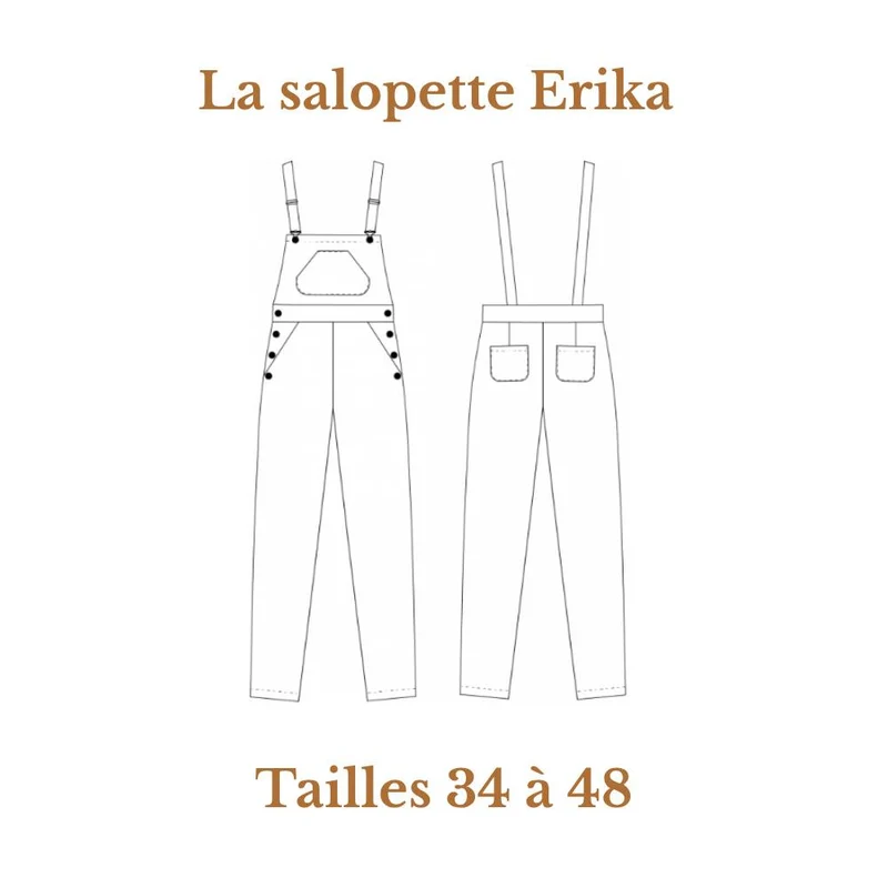 PATRON DE COUTURE PDF | Salopette Erika | Cha’Coud | FRANÇAIS SEULEMENT