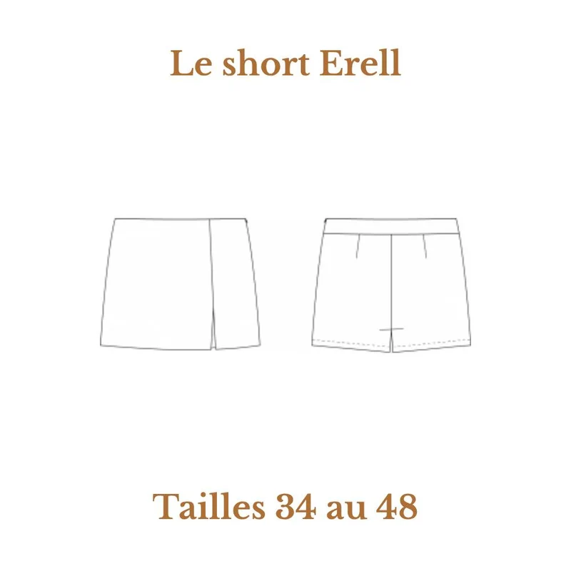 PATRON DE COUTURE PDF | Short Erell | Cha’Coud | FRANÇAIS UNIQUEMENT